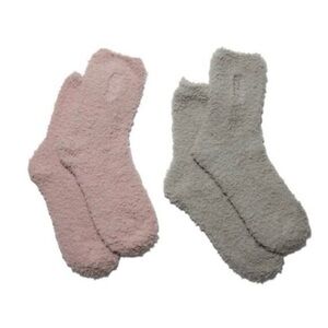 UnHide Soft Gray and pink Lounge Socks